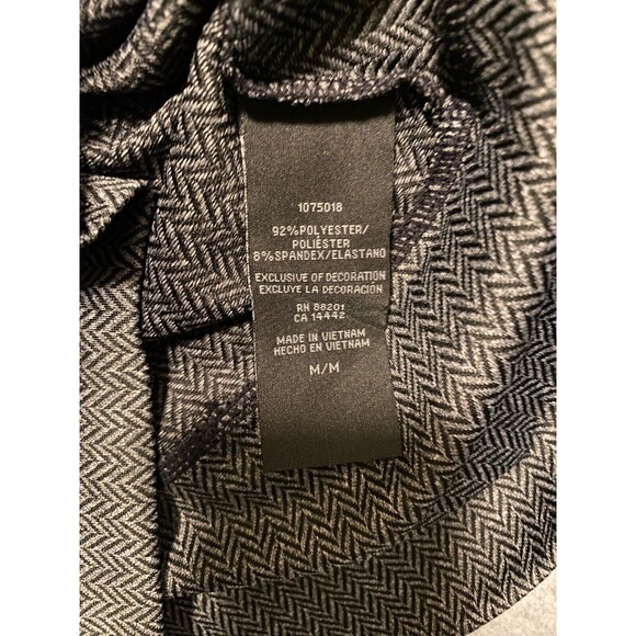 Mondetta Hoodie Women's Medium Gray‎ Chevron Stretch Thumb Hole Sleeve Full-Zip - Picture 8 of 16